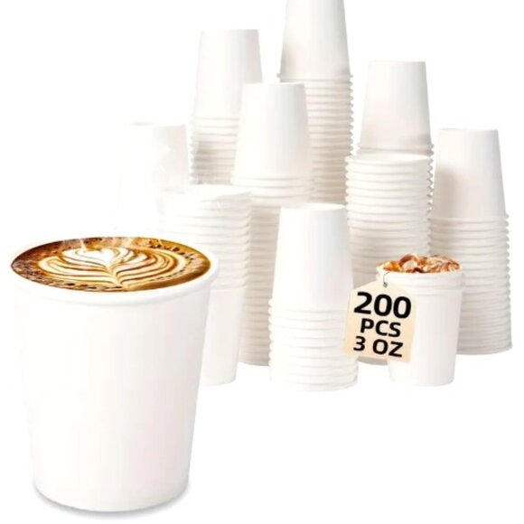 H367-NIB 200 Pack Disposable Paper Cups 3 Oz - Picture 1 of 3